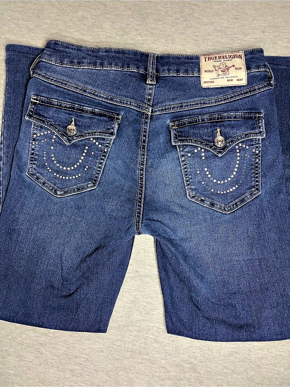 True Religion Becca Mid Rise Bootcut Jeans Blue Waist 26